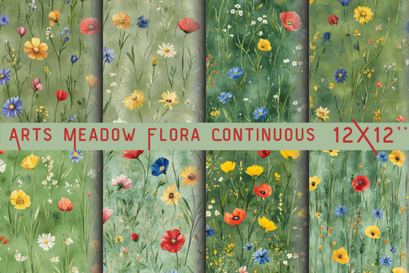 Download Arts Meadow Flora Continuous Pattern - Art Collection