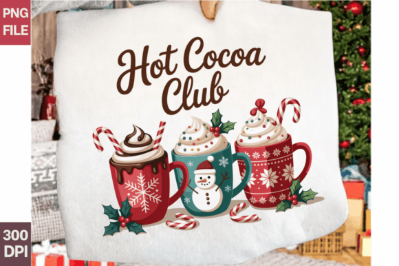 Download Hot Cocoa Club Christmas Mug Clipart PNG - Art Collection