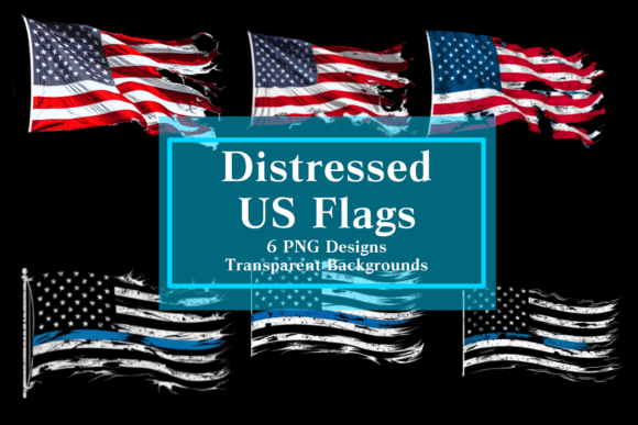 Download Edgy Distressed US Flag Clipart Set PNG - Art Collection