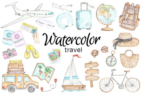 Download Travel Watercolor Clipart - Art Collection