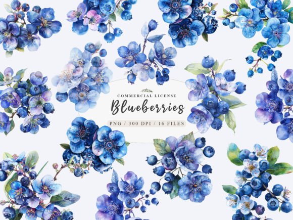 Download Watercolor Blueberry Clipart, Blueberry - Art Collection