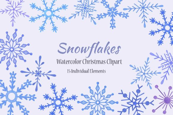 Download Snowflakes Watercolor Winter Clipart - Art Collection