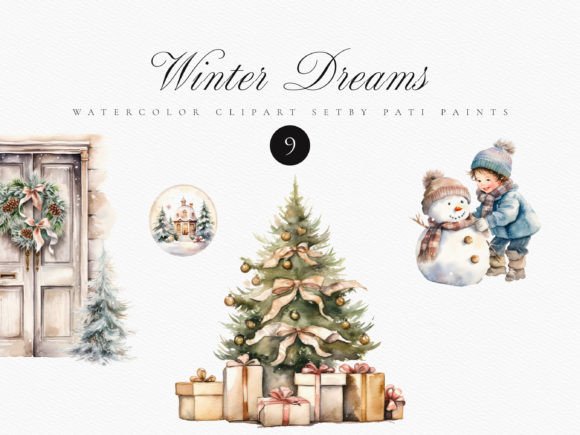 Download Watercolor Winter Clipart Christmas Set - Art Collection