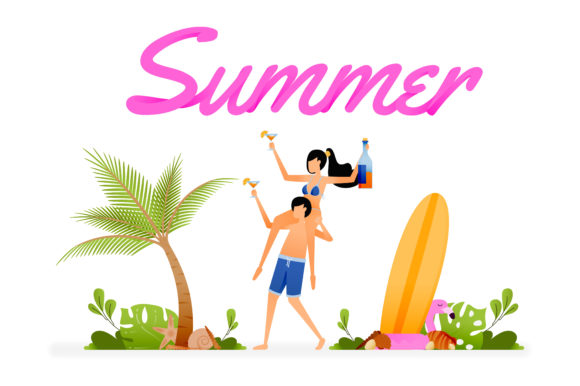 Download Illustration of Summer Beach Party - Summer Collection