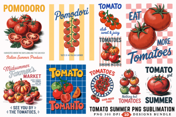 Download Tomato Summer Sublimation Designs Bundle - Summer Collection