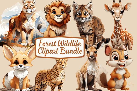 Download Forest Wildlife Clipart Bundle - Art Collection