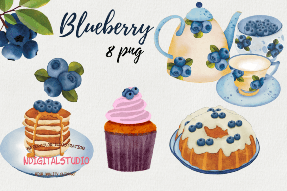 Download Watercolor Blueberry Clipart - Art Collection