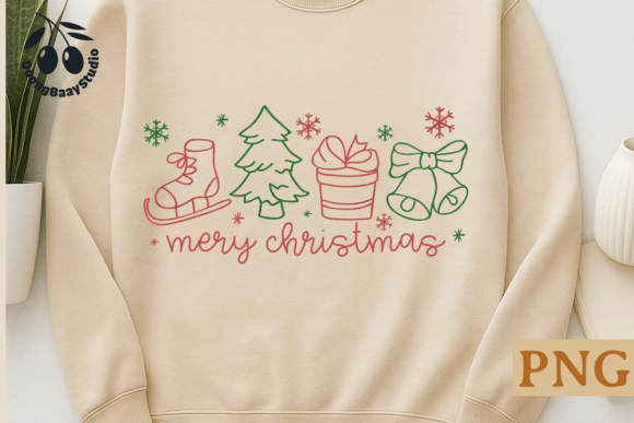 Download Merry Christmas Line Art PNG - Art Collection