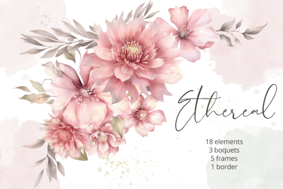 Download Watercolor Pink Flowers PNG Clipart - Art Collection