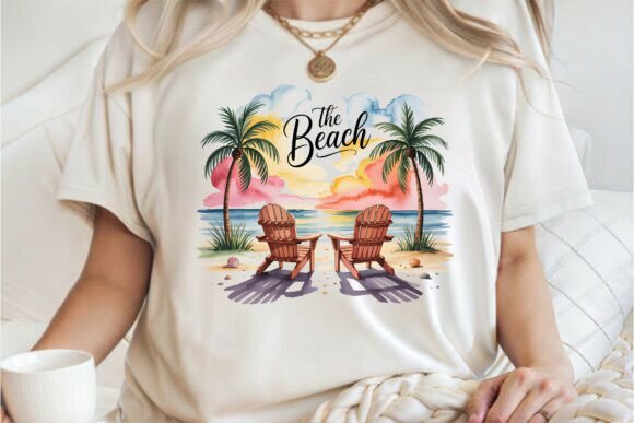 Download The Beach, Summer Holiday T-shirt Png - Summer Collection