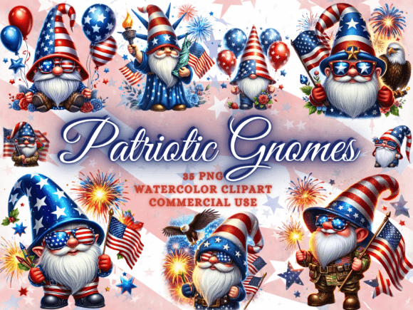 Download Patriotic Gnome Clipart - Patriotic Png - Art Collection