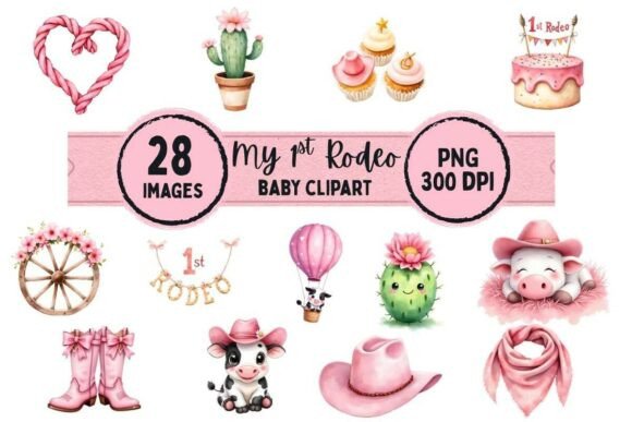 Download My First ( 1st ) Rodeo - Pink Clipart - Art Collection