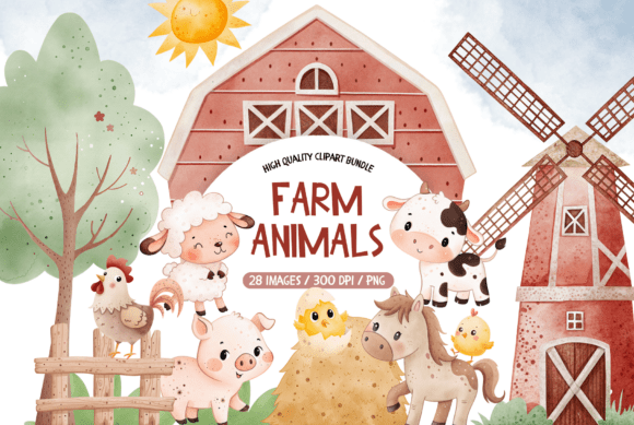 Download Watercolor Farmhouse Clipart - Art Collection