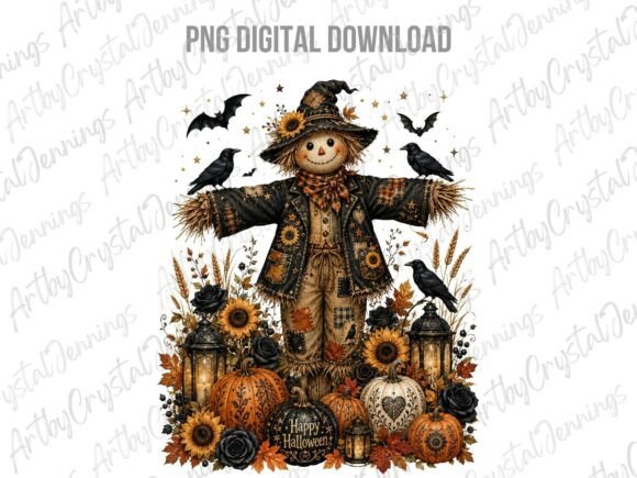 Download Halloween Autumn Scarecrow Clipart PNG - Art Collection