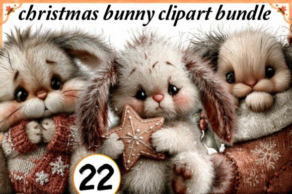 Download Christmas Bunny Clipart Bundle - Art Collection