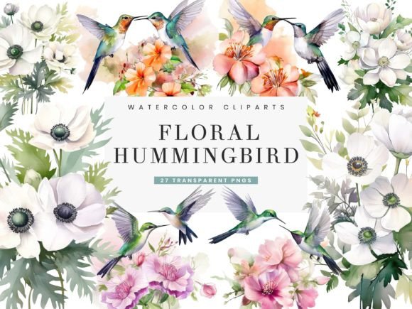 Download Watercolor Hummingbird Clipart Bundle - Art Collection