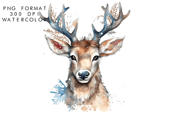 Download Watercolor Reindeer Clipart - Art Collection