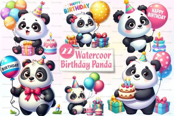 Download Panda Birthday Sublimation Clipart - Art Collection