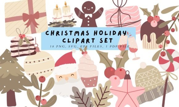 Download Christmas Holiday Clipart Bundle - Art Collection