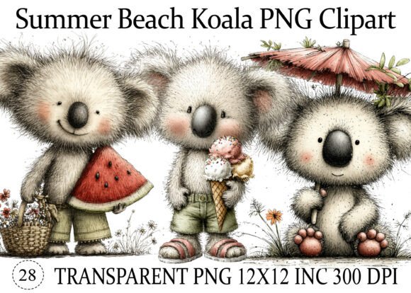 Download Summer Beach Koala PNG Clipart - Summer Collection