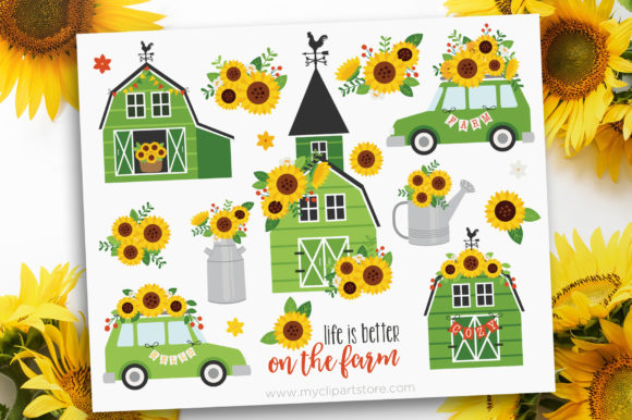 Download Fall Farm House (Green) Clipart - Fall farm Collection