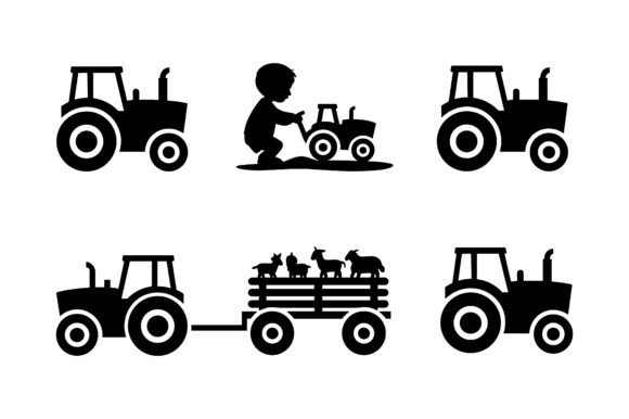 Download Farm Animal &amp; Tractor Birthday Party - Art Collection