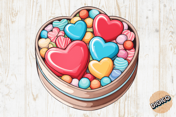 Download Valentine Heart Shaped Candies Clipart - Art Collection