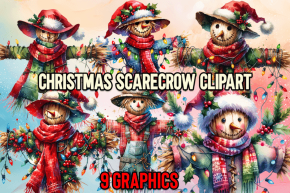 Download Christmas Scarecrow Clipart - Art Collection