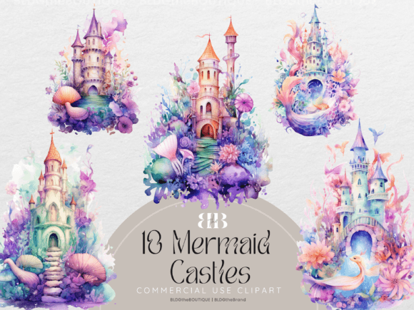 Download Under the Sea Mermaid Castle Clipart PNG - Art Collection