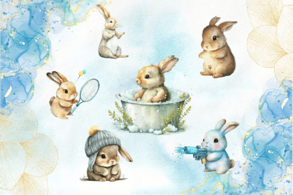 Download Watercolor Baby Rabbit Digital Art - Art Collection