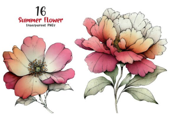 Download Whimsical Summer Flower Clipart - Summer Collection