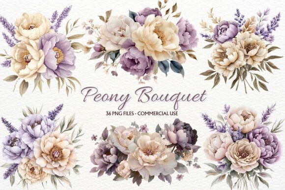 Download Peony Bouquet Floral Arrangement Clipart - Art Collection
