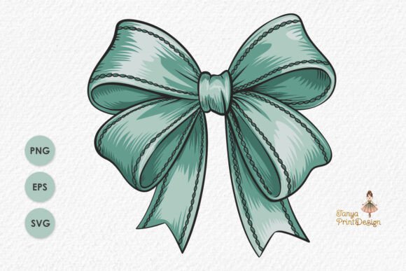 Download Elegant Green Bow Clipart PNG SVG - Art Collection