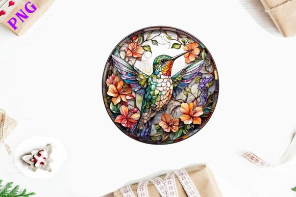 Download Stained Glass Hummingbird Clipart PNG - Art Collection