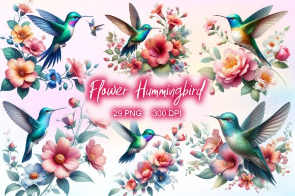 Download Flowers Hummingbird Clipart - Art Collection