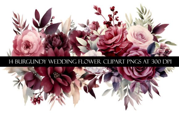 Download Burgundy Wedding Flower Clipart - Art Collection