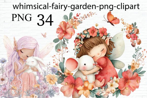 Download Whimsical Fairy Garden Clipart PNG - Art Collection
