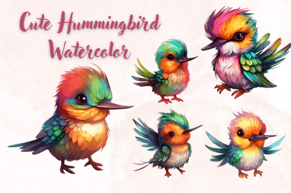 Download Cute Hummingbird Watercolor Clipart - Art Collection