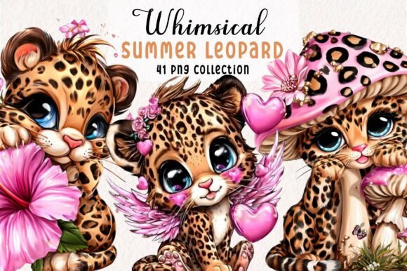 Download Whimsical Leopard Summer Clipart - Summer Collection