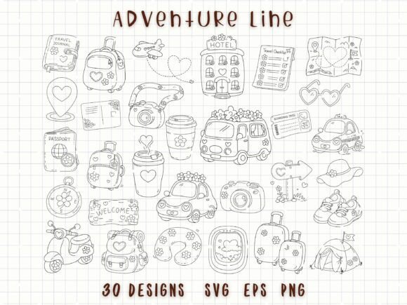 Download Travel Clipart SVG Adventure Doodle - Art Collection