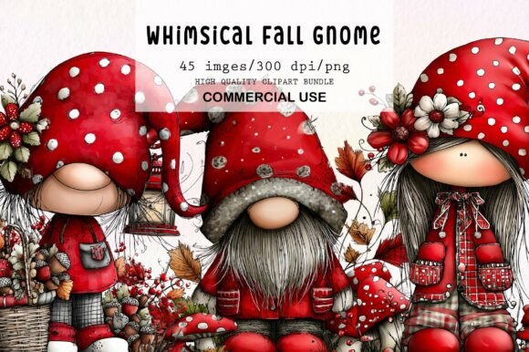Download Whimsical Fall Gnome Clipart - Art Collection