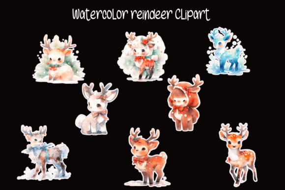 Download Watercolor Reindeer Clipart - Art Collection