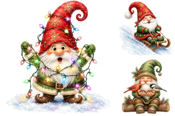 Download Christmas Gnome Clipart Bundle - Art Collection