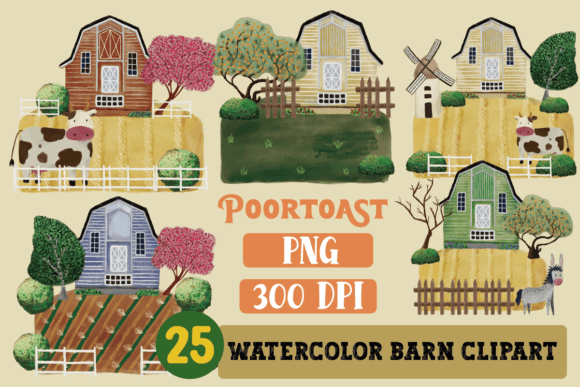 Download Watercolor Barn 25 Clipart - Art Collection