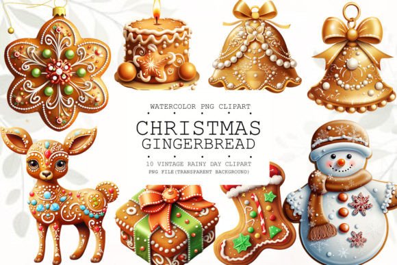 Download Christmas Gingerbread Clipart Bundle - Art Collection