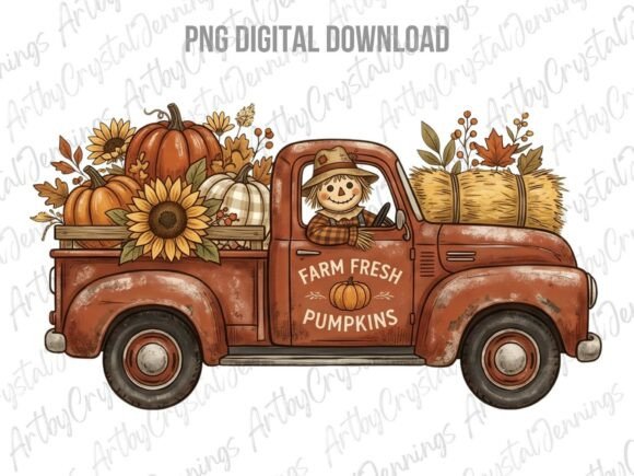 Download Fall Farm Fresh Pumpkins Truck PNG - Fall farm Collection
