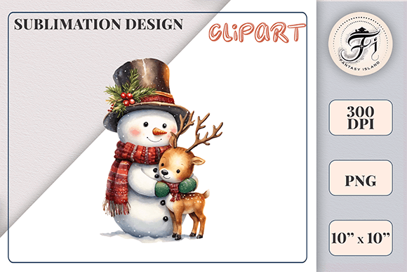 Download Christmas Snowman Watercolor Clipart Png - Art Collection