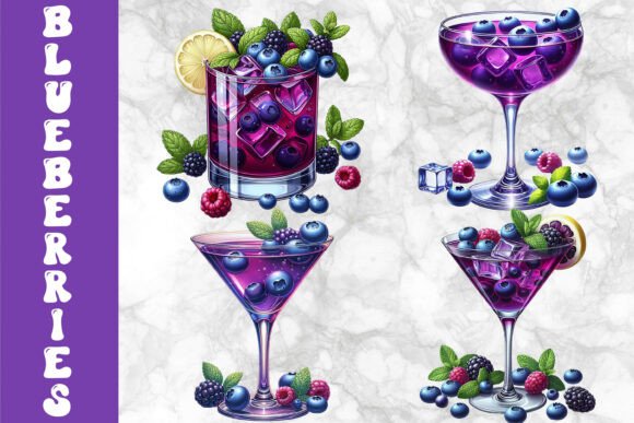 Download Blueberry Cocktail Clipart - Art Collection