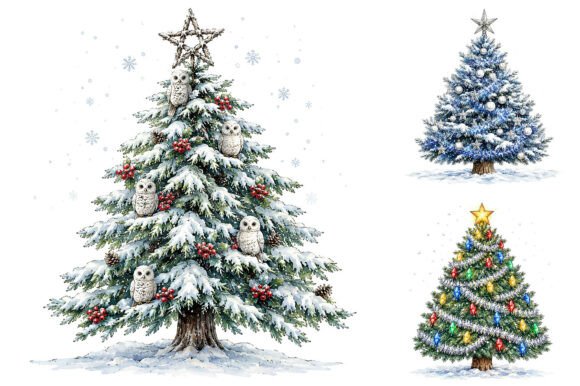 Download Christmas Tree Holiday Clipart Bundle - Art Collection