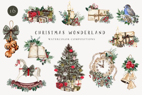 Download Christmas Watercolor Winter Clipart - Art Collection